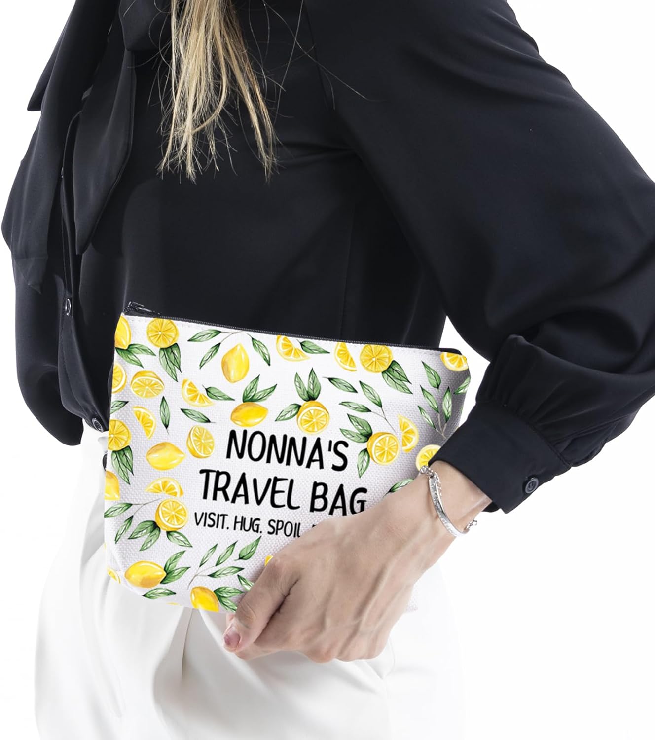 Thumbnail 3 de Nonna Makeup Bag: Marbled Canvas Organiser for Everyday Essentials