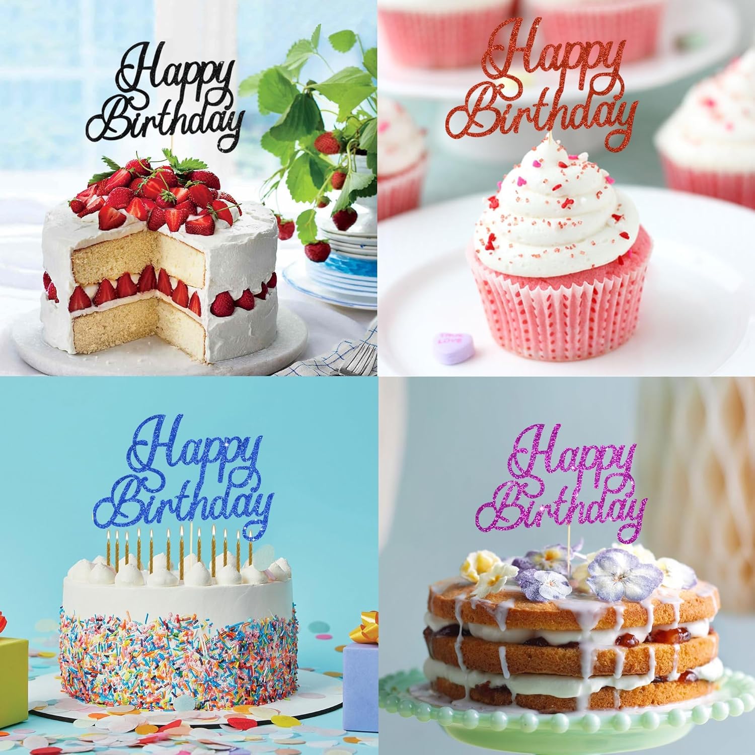 Thumbnail 4 de RIBBOOO Happy Birthday Cake Topper 1 pack 🎂