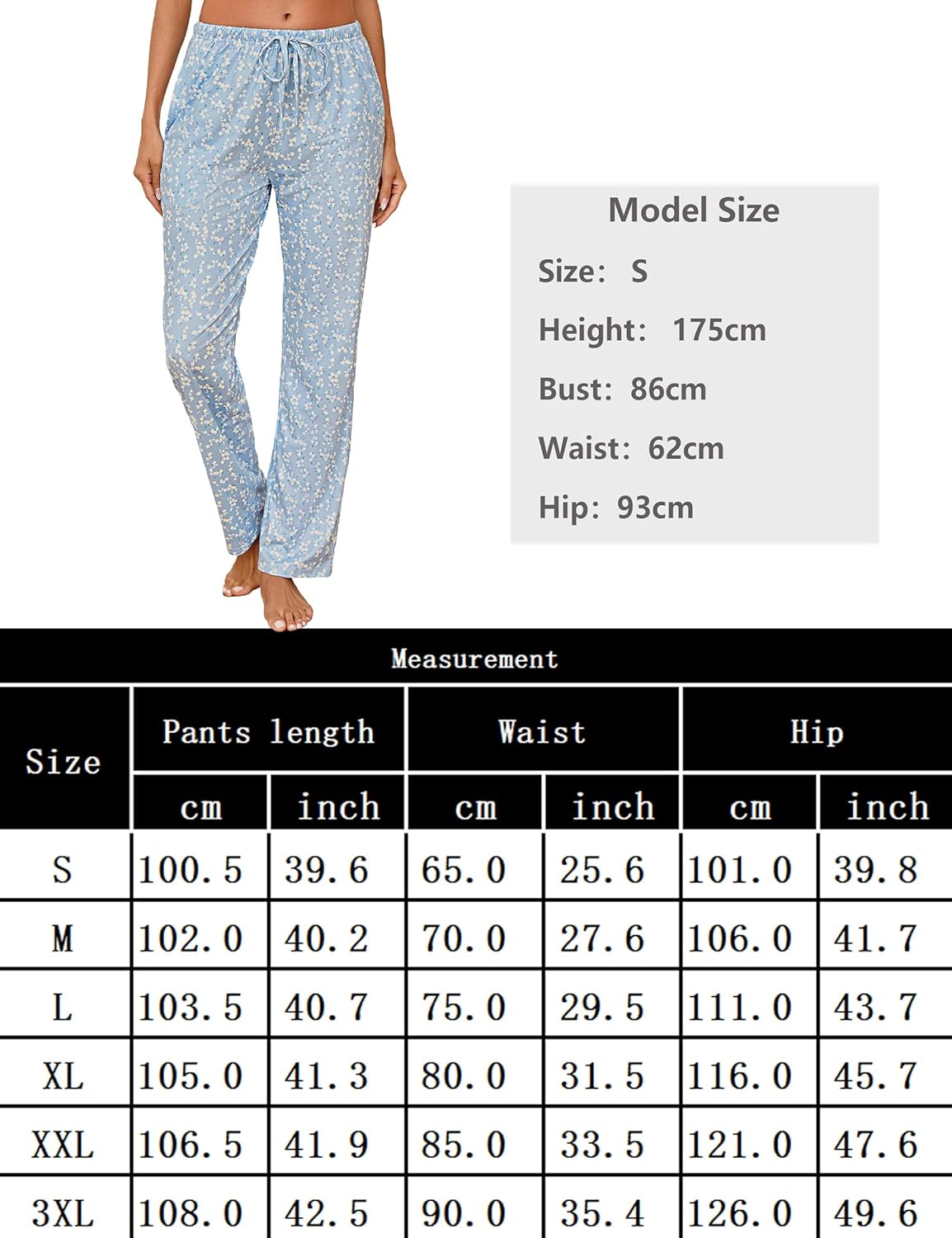 Thumbnail 5 de Jahetuul Pyjama Hosen Damen – bequeme Baumwoll-Schlafhose mit elastischer Taille
