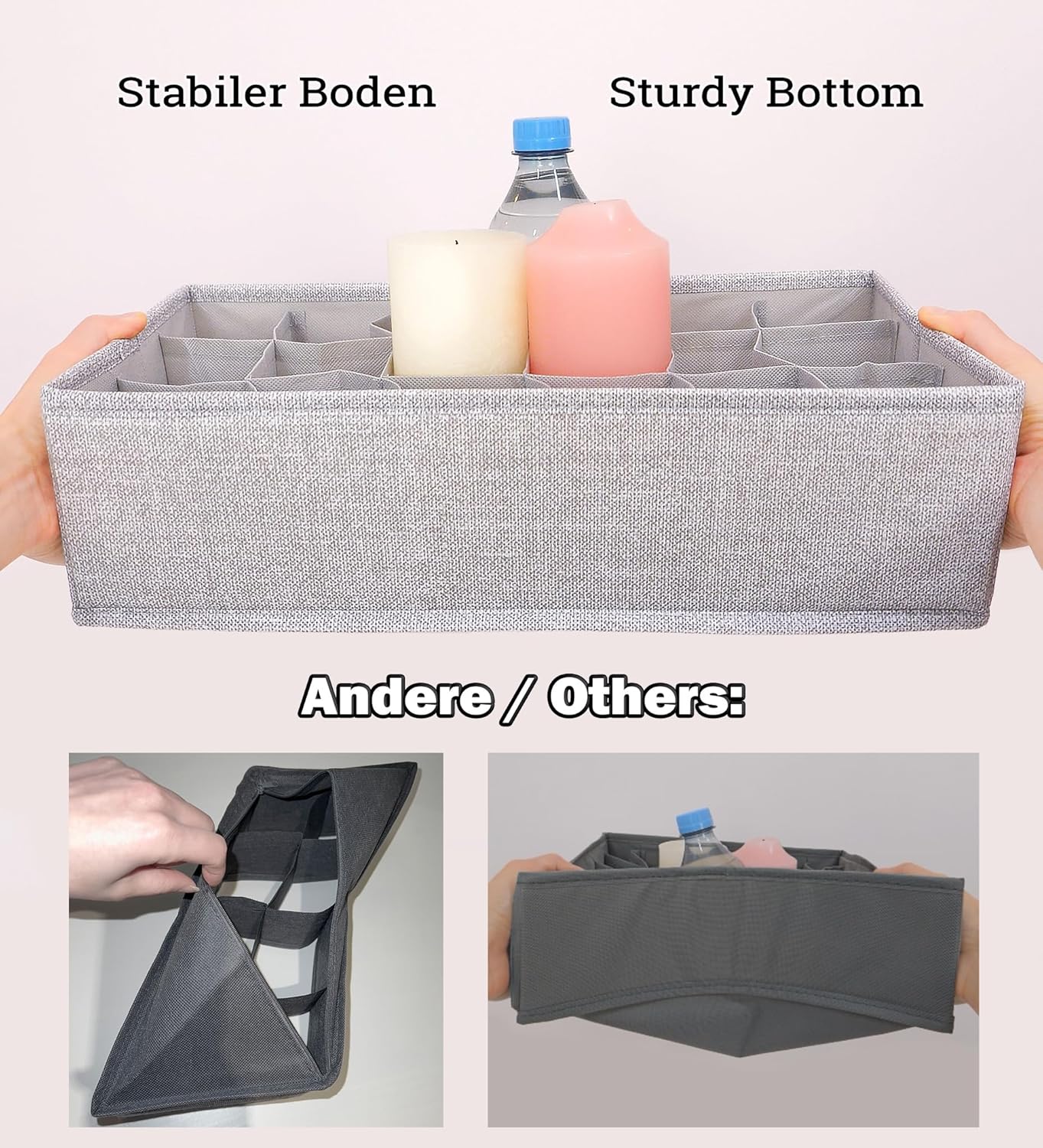 Detalle de SIMPLE JOY® HEMNES Organizer 5er-Set (schadstoffgeprüft, TÜV Rheinland) – Ordnungssystem für IKEA HEMNES 108 cm