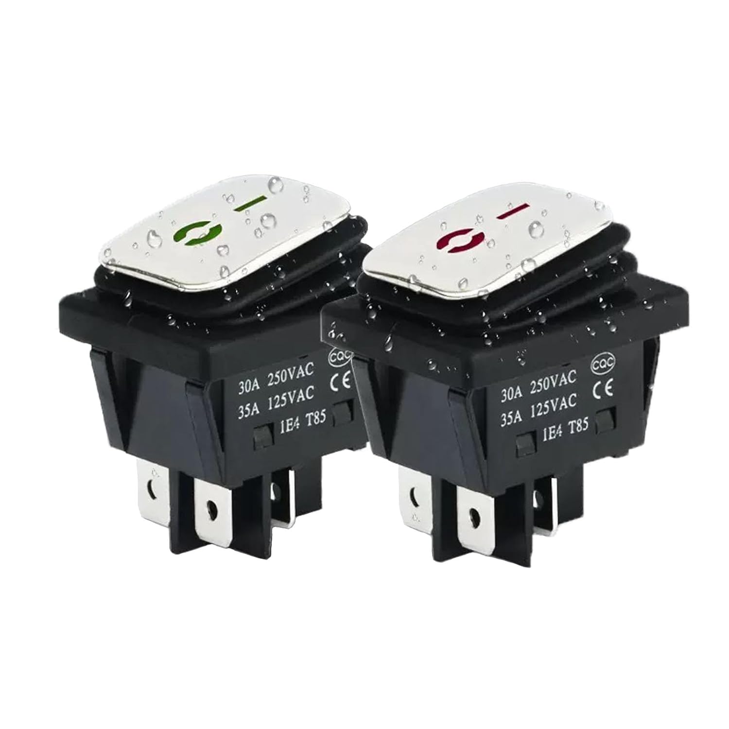 Thumbnail 3 de Switian 6Pcs DPDT Rocker Switch, 3-Position ON/OFF/ON Toggle (6 terminals) – 16A 250VAC / 20A 125VAC Panel Mount