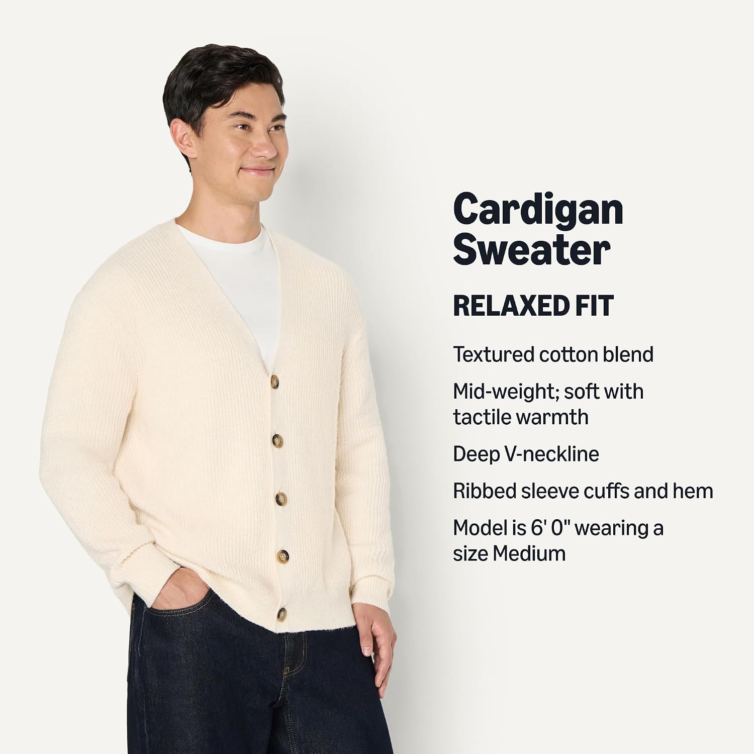 Thumbnail 6 de Amazon Essentials Loose Cotton Blend Cardigan for Men