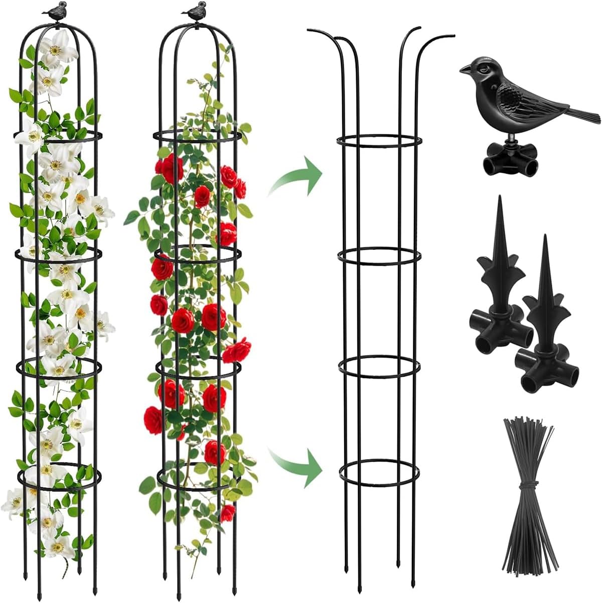 Detalle de 2pcs MYMULIKE trellis for climbing plants 189 cm