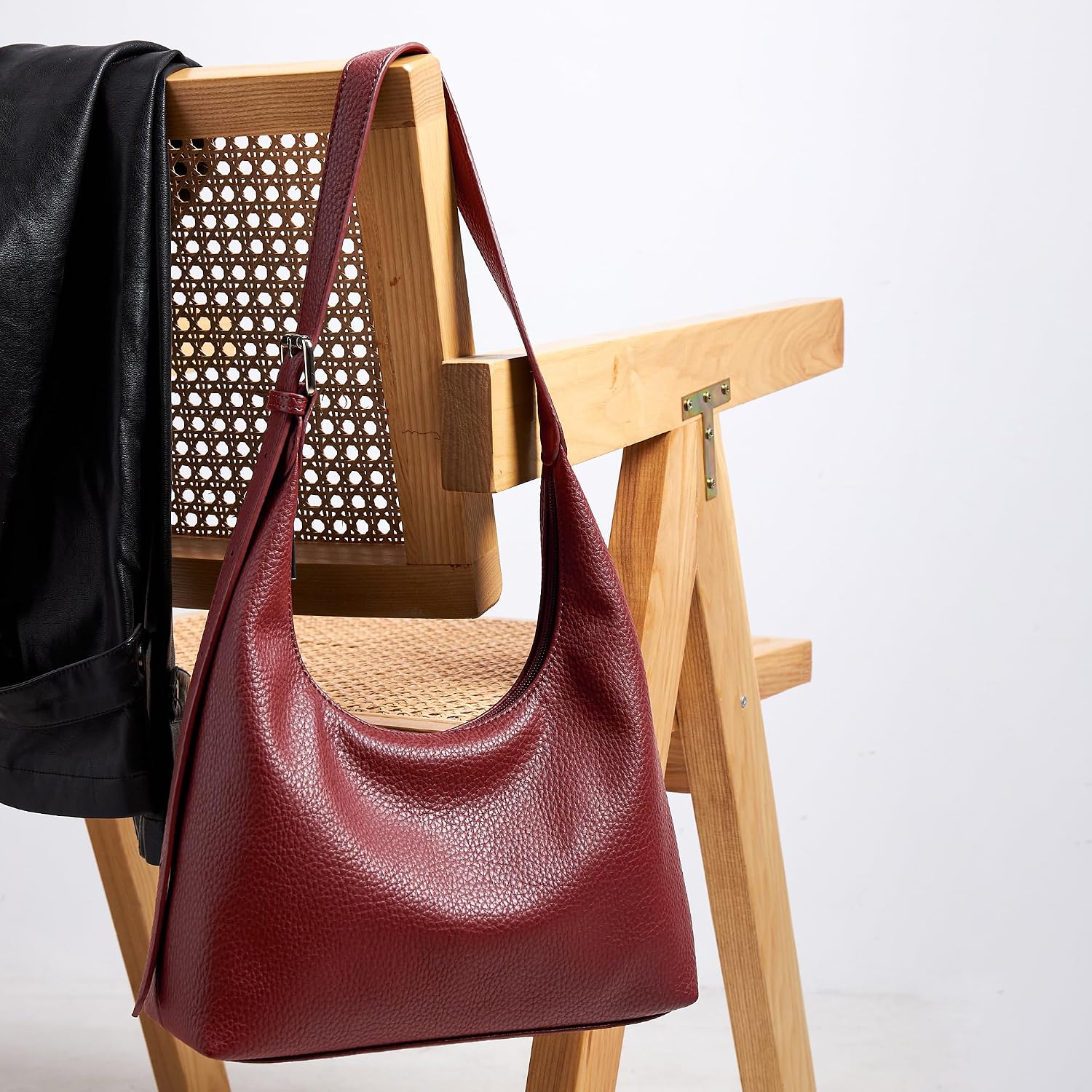 Thumbnail 3 de Vintage vegan leather tote bag 26x18x10cm