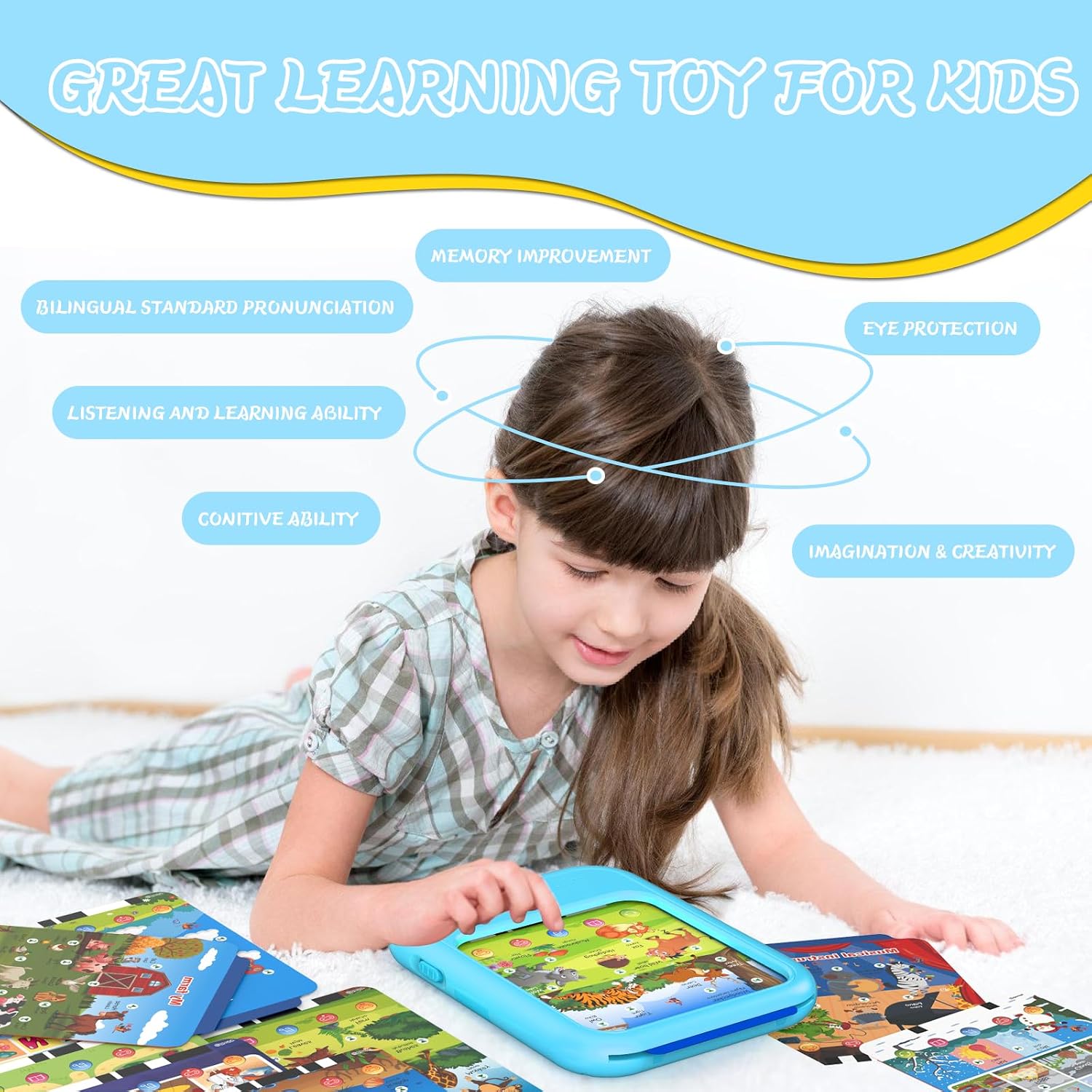 Detalle de Qiaojoy Learning Tablet Toy, 40 Themes