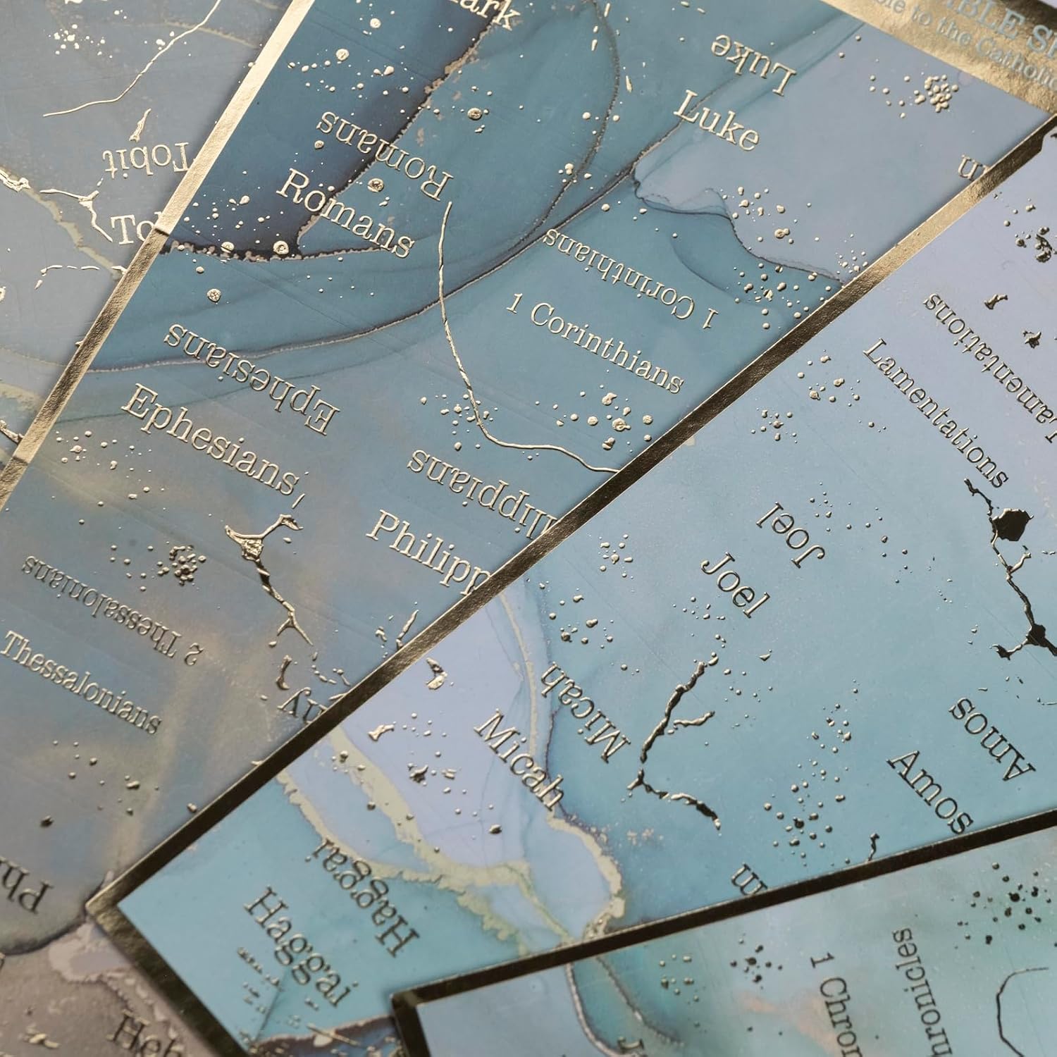 Detalle 1 de UPAFEXXI Bible Tabs, 80 Laminated Labels with 3D Gold Foil Lettering