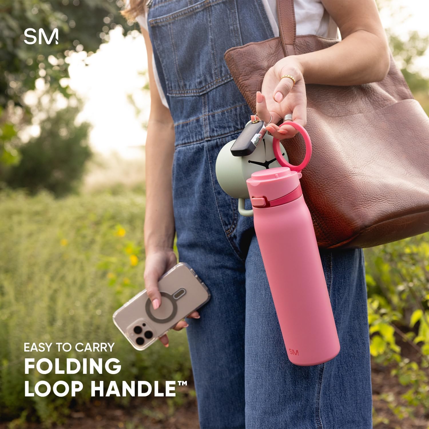 Thumbnail 6 de Simple Modern Mesa Loop 30oz Water Bottle with Covered Straw & Handle (Midnight Black)