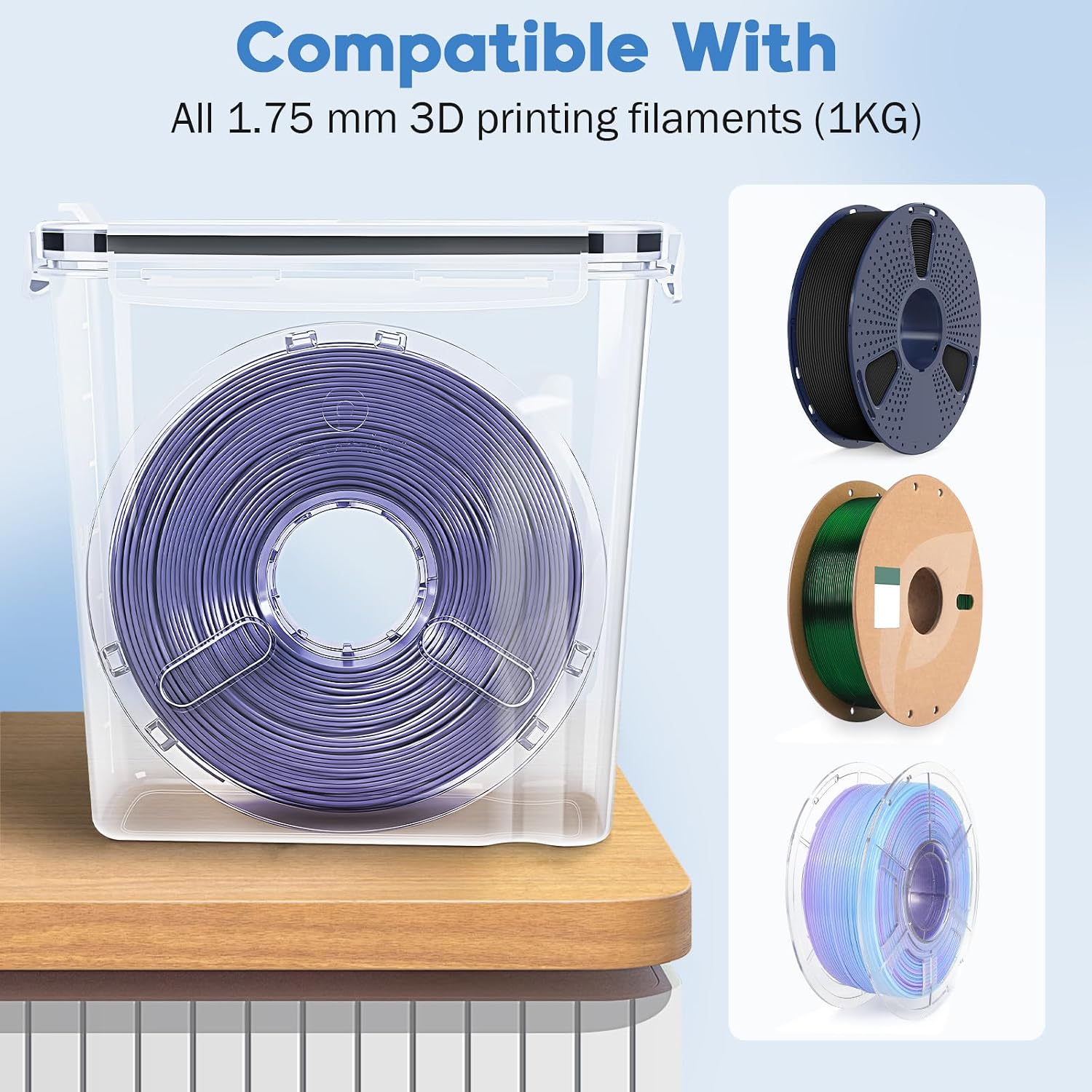 Thumbnail 4 de Wiseten förvaringslådor för 3D-filament, 4-pack, 4,0 l med silikonförsegling