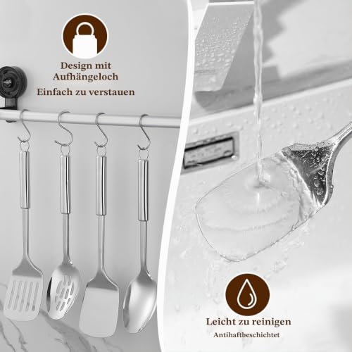 Thumbnail 6 de Homquen 4-teiliges Küchenutensilien-Set aus Edelstahl – Pfannenwender, Kochlöffel und mehr