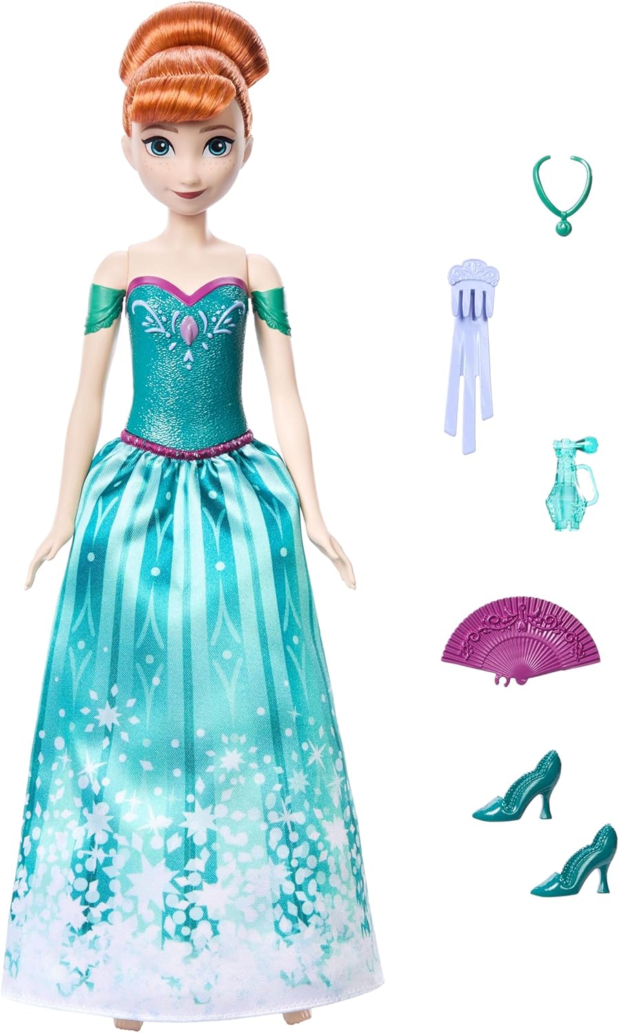 Thumbnail 6 de Mattel Disney Die Eiskönigin Anna Spin & Reveal Modepuppen-Set (11 Überraschungen) – JBG60