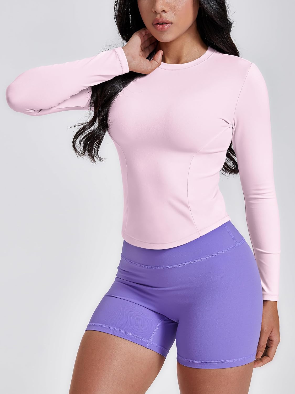 Thumbnail 2 de GYM RAINBOW Women’s Long-Sleeve Cropped Workout Top, Fitted Crewneck