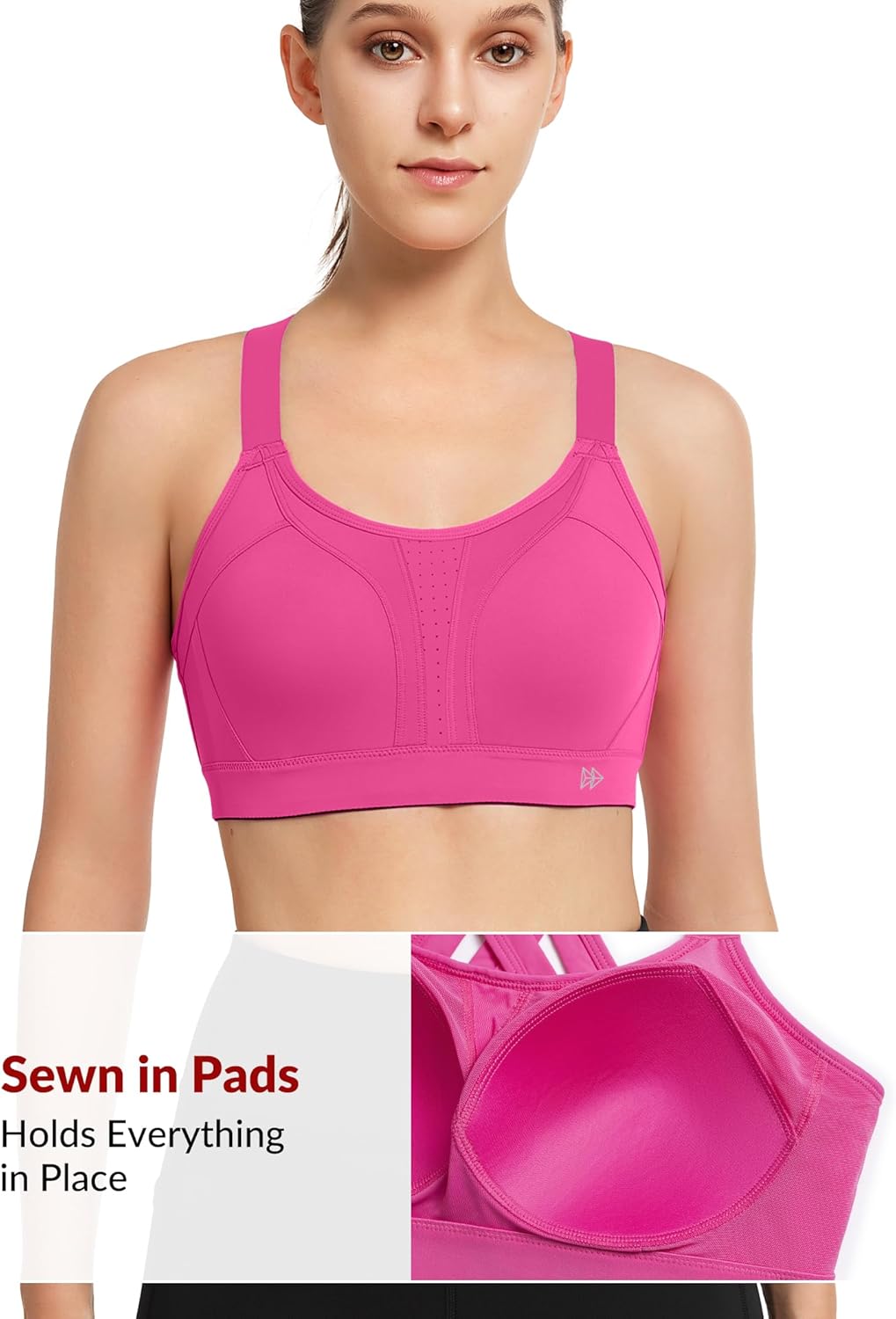 Thumbnail 1 de Yvette High-Impact Adjustable Sports Bra with Crossback Back Support for Large Busts