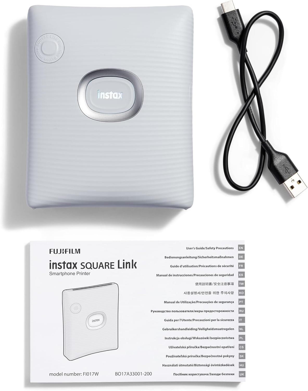 Thumbnail 6 de Fujifilm Instax Square Link Smartphone Printer, Ash White, Bluetooth