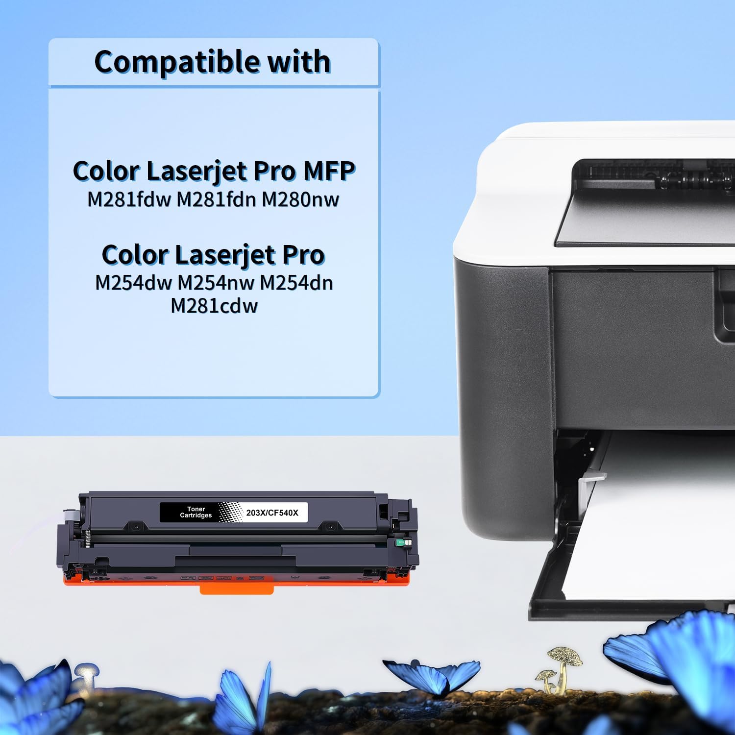 Thumbnail 1 de LOSMANN 203X Toner kompatibel für HP 203X CF540X CF541X CF542X CF543X – 4er-Pack Schwarz, Cyan, Magenta, Gelb