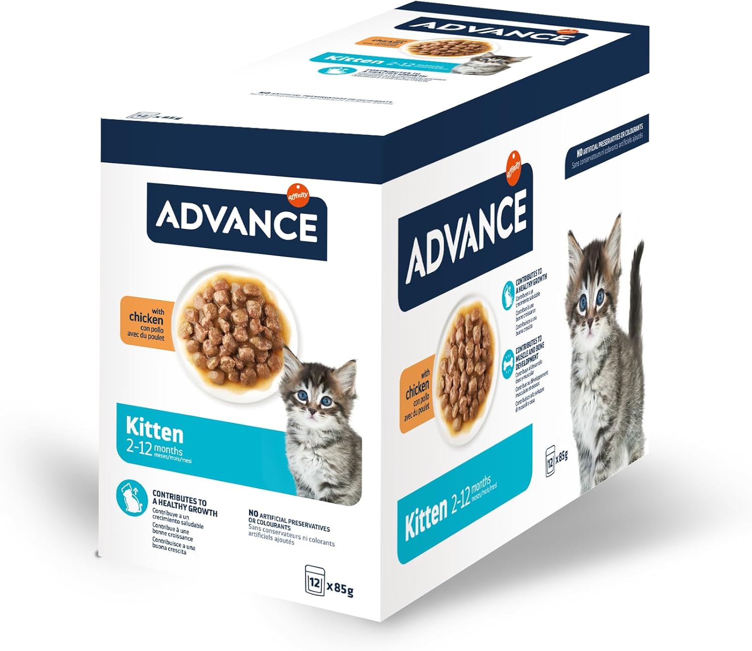 Detalle de Advance Comida Húmeda Gatitos Pollo 12x85g
