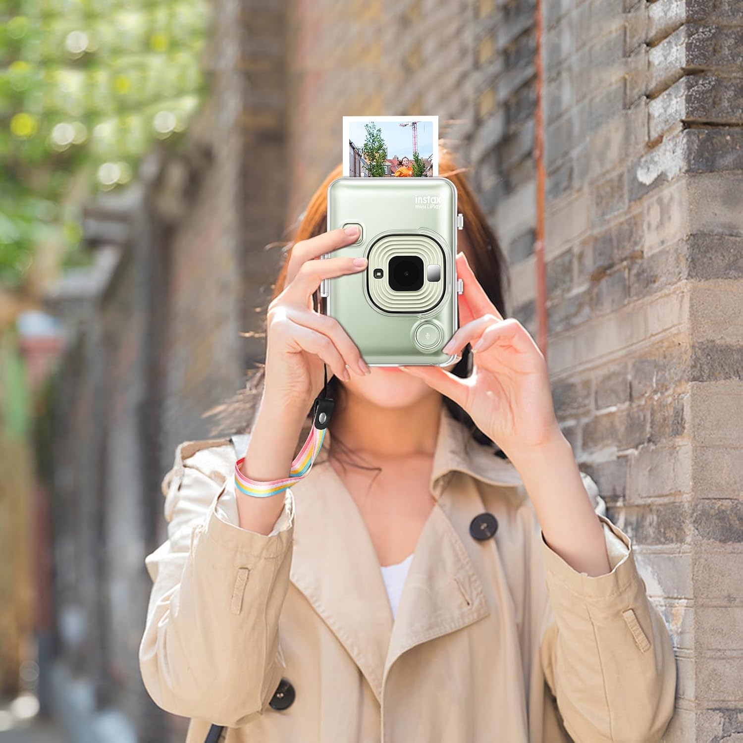 Detalle de FINTIE custodia protettiva in PVC trasparente compatibile con Fujifilm Instax Mini LiPlay