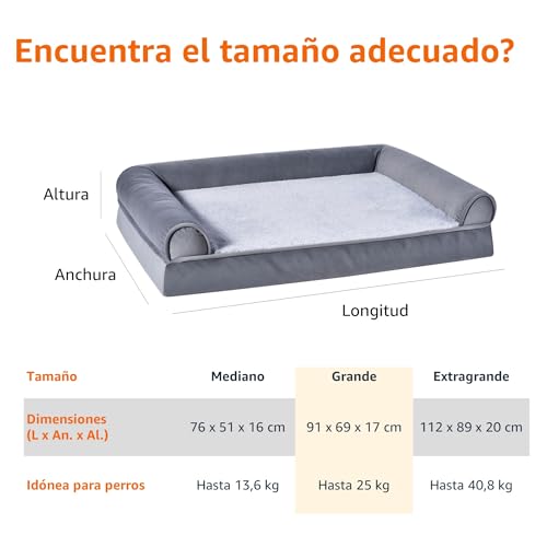 Thumbnail 5 de Amazon Basics Cama-sofá para perro 91x69x17 cm