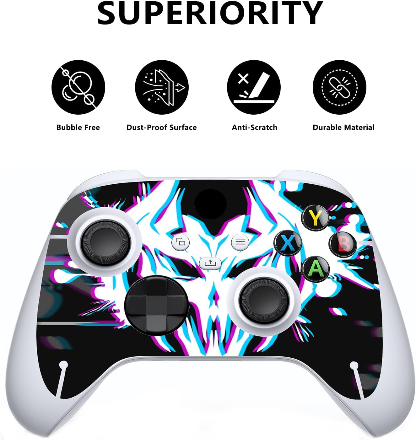 Thumbnail 1 de PlayVital Glitch Demons Custom Vinyl Skins for Xbox Series S: Wrap Decal Covers for Console and Controllers