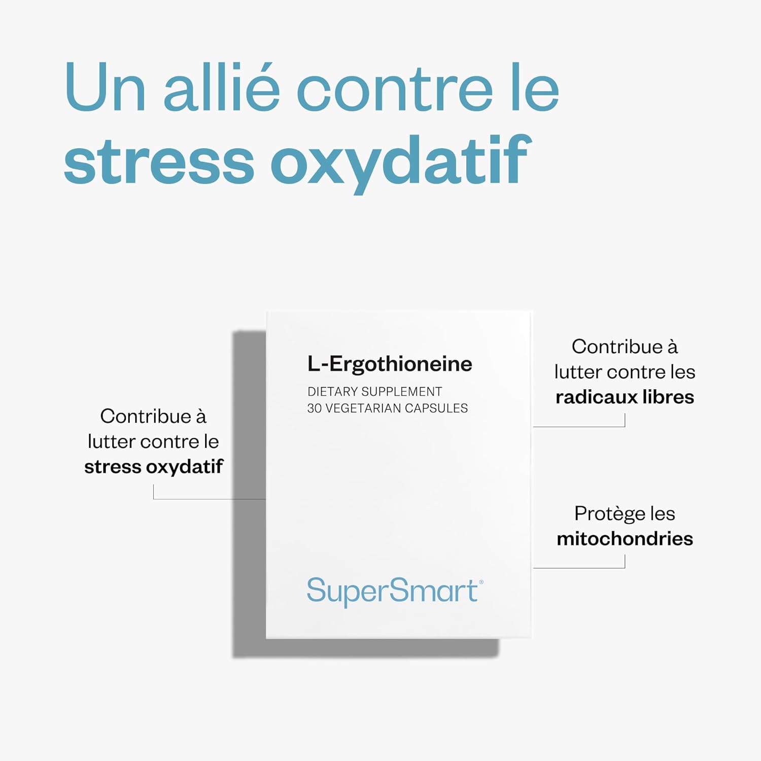 Thumbnail 2 de Supersmart L-ergothionéine 5 mg (extrait naturel de champignons) – 30 gélules végétariennes