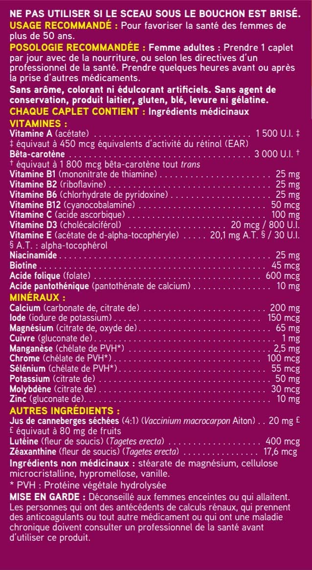 Thumbnail 6 de Swiss Natural PURITY-798505 Women 50+ Multivitamin, Calcium, Cranberry & B12, 90 Caplets