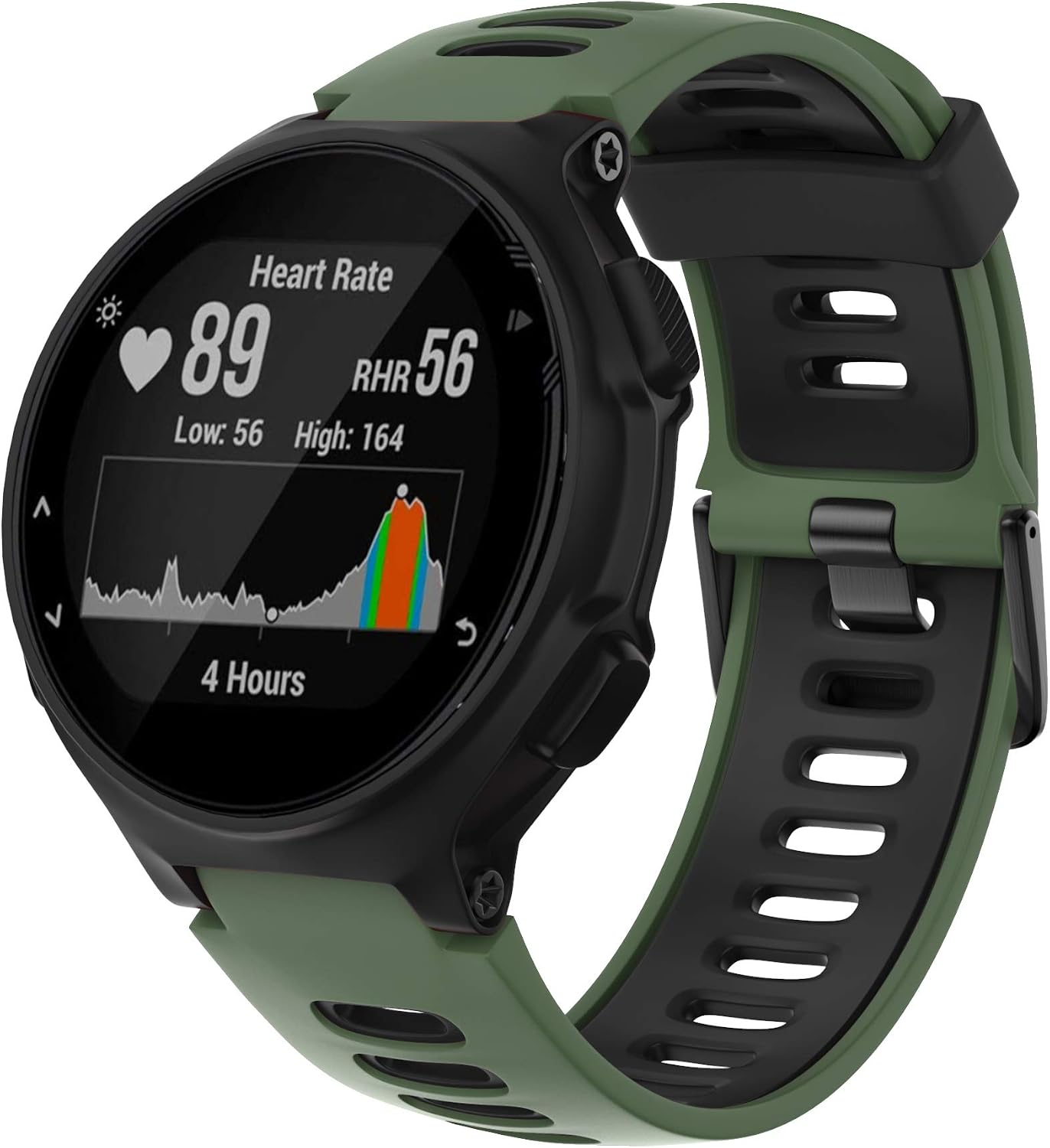 Detalle de ANBEST cinturino in silicone di ricambio per Garmin Forerunner 735XT / 235 / 220 / 230 / 620 / 630 e Approach S20 / S5 / S6
