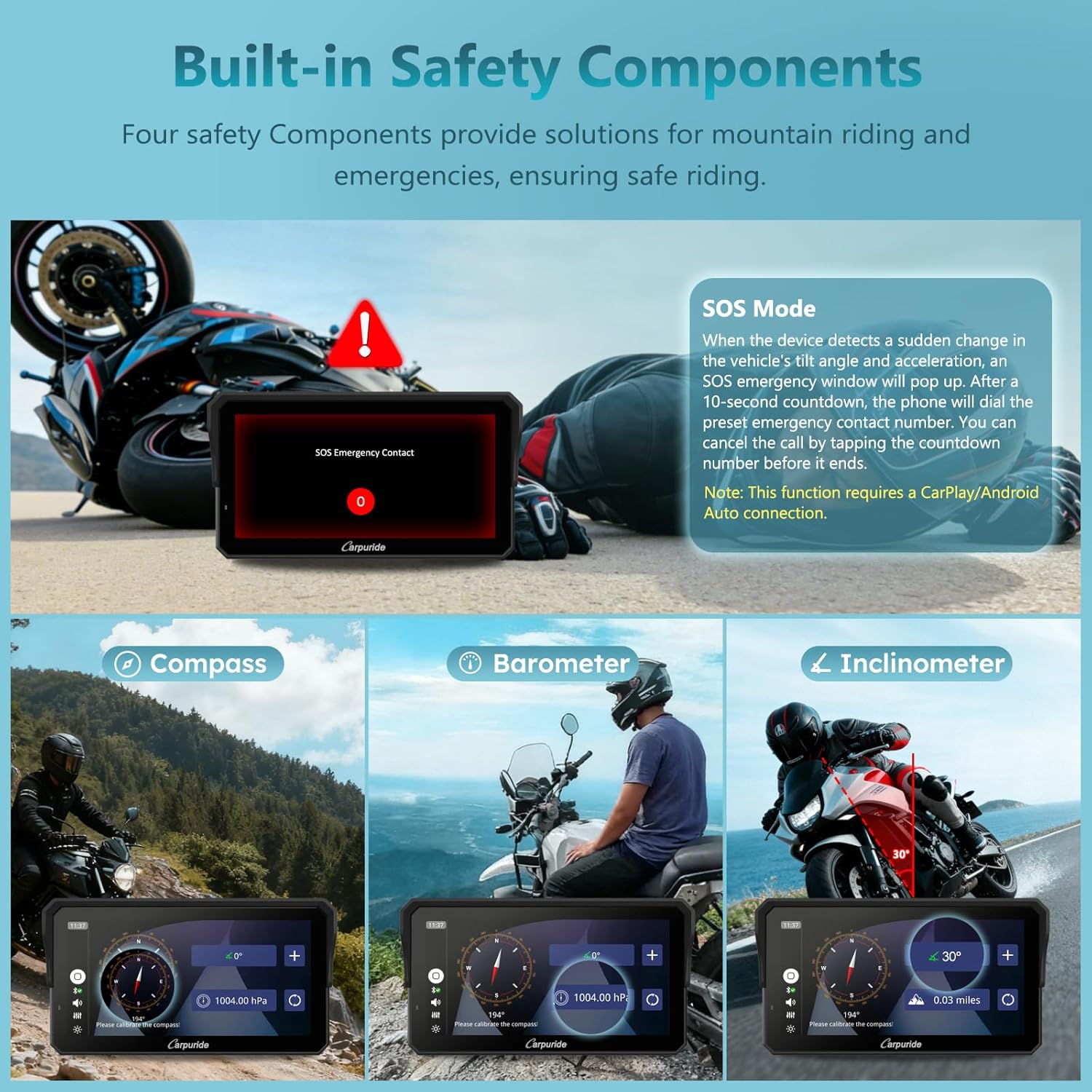 Thumbnail 5 de Carpuride W602S Pro 6.25" Motorcycle CarPlay