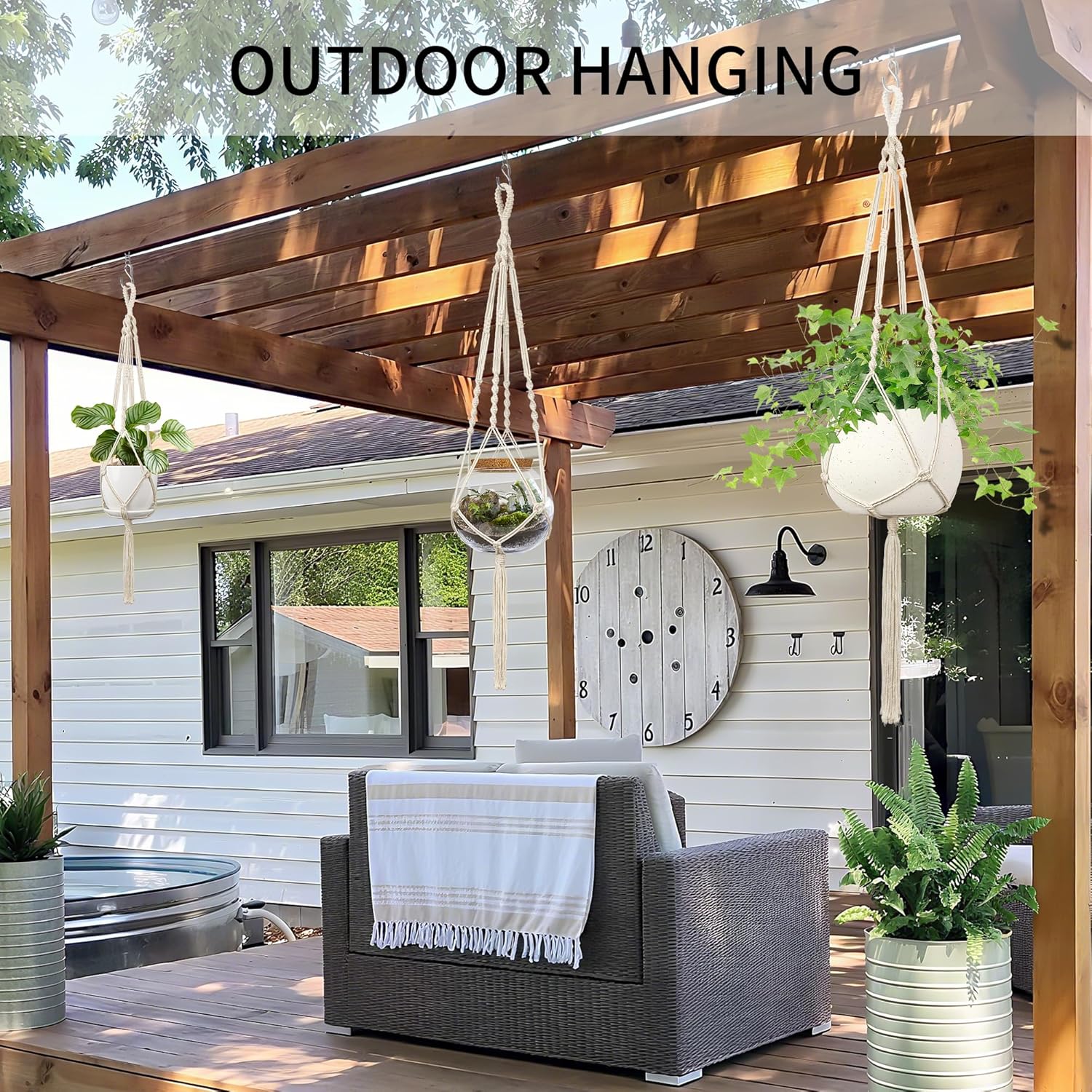 Thumbnail 5 de IDEEEPAN Macrame Plant Hanger 44 Inch
