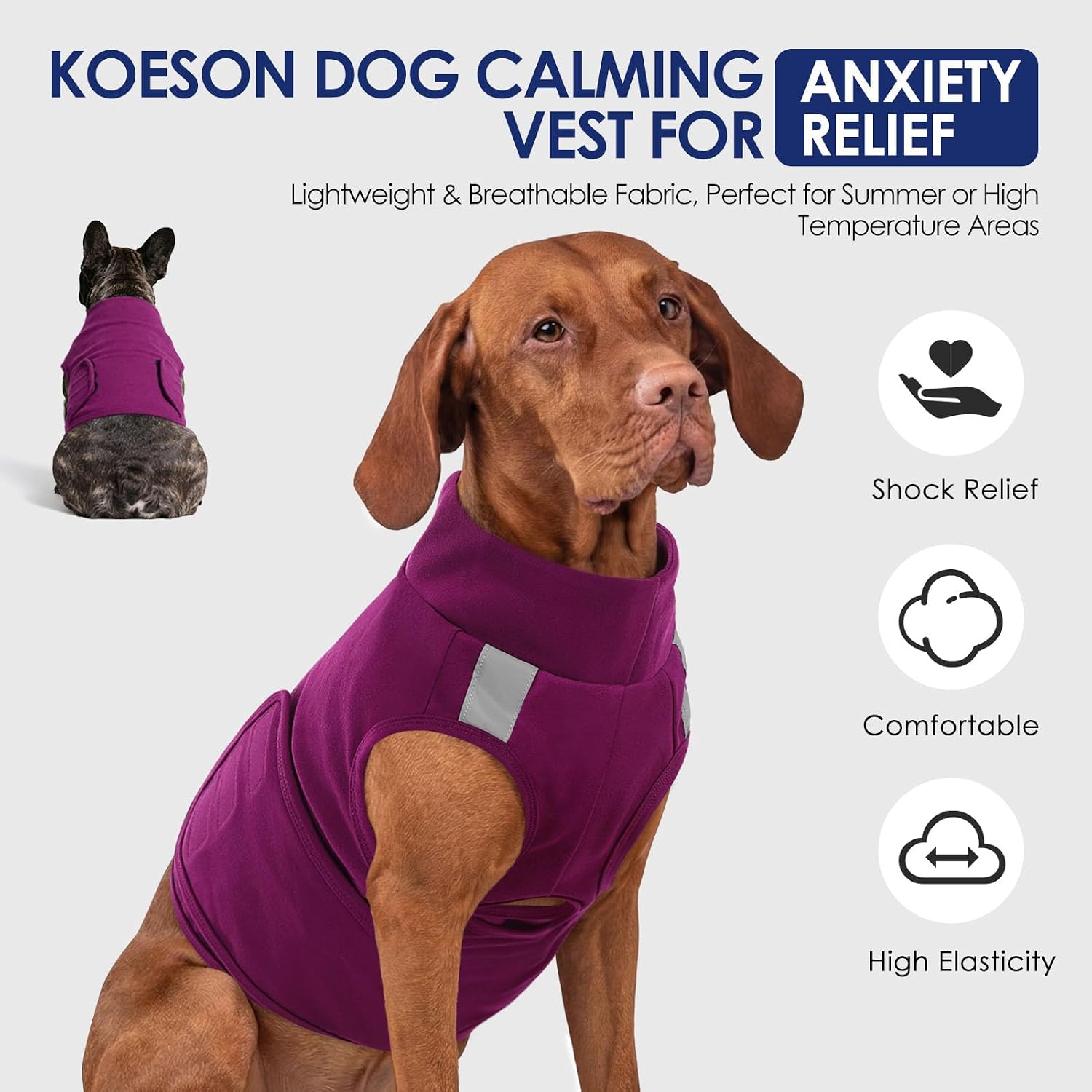 Detalle 1 de KOESON Dog Anxiety Vest, Small
