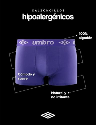 Thumbnail 1 de Umbro Boxer Hombre 100% Algodón Pack 5 – Negro, talla M