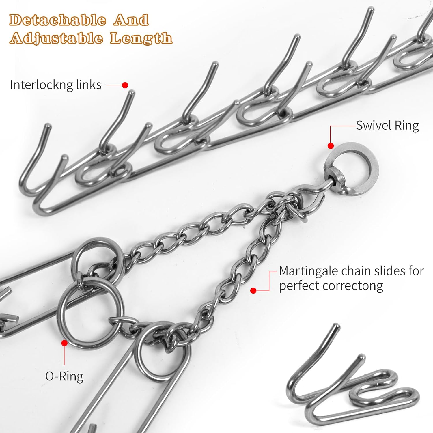 Detalle de Dog Training Prong Collar, 22-Inch
