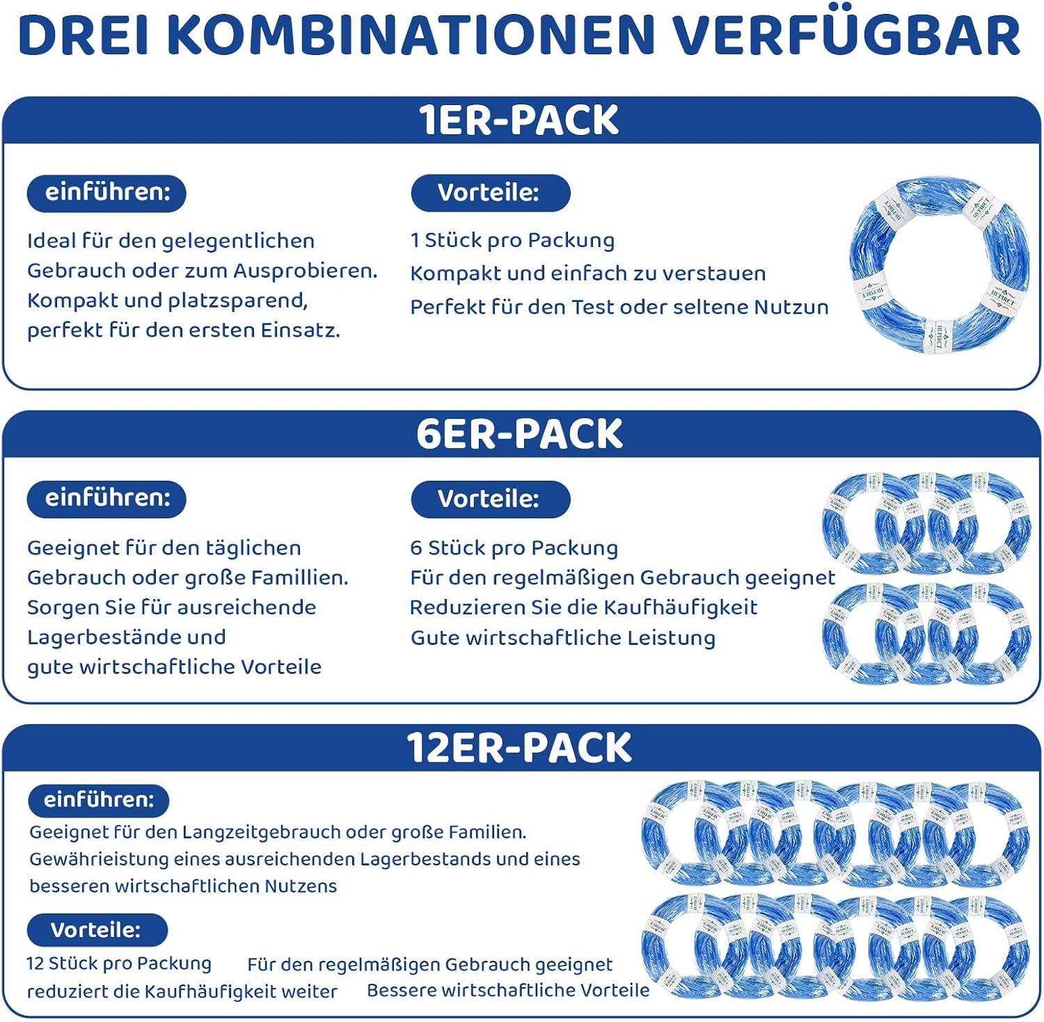 Detalle 2 de HUPIRCT 12 Stück Windeleimer Nachfüllkassetten 🗑