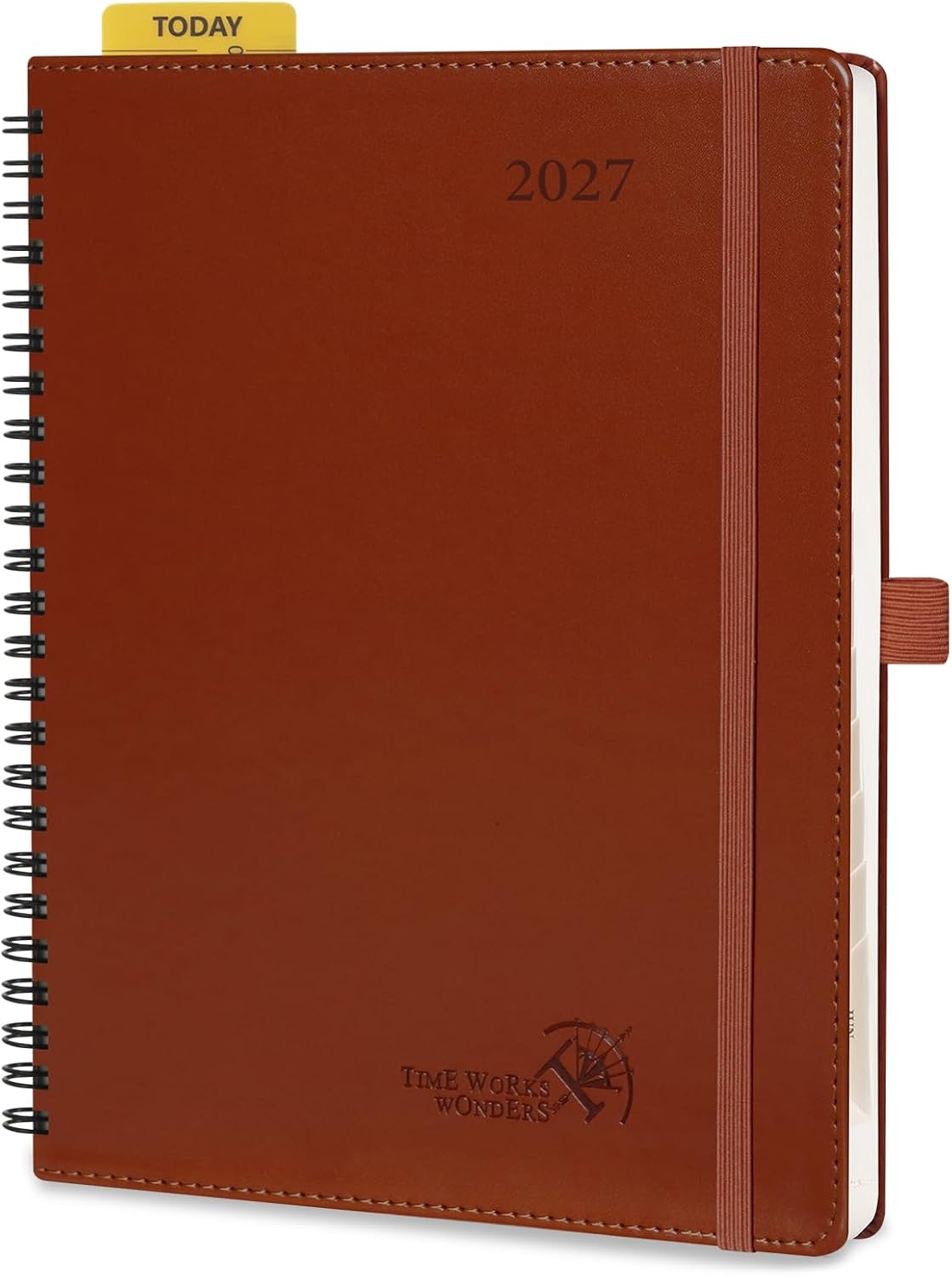 Detalle de POPRUN 2026–2027 Academic Weekly Planner, 7" x 8.5", Brown