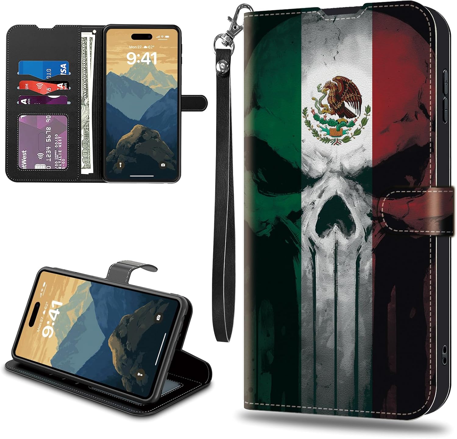 Detalle de RYUITHDJP Wallet Phone Case for Samsung Galaxy A15 5G