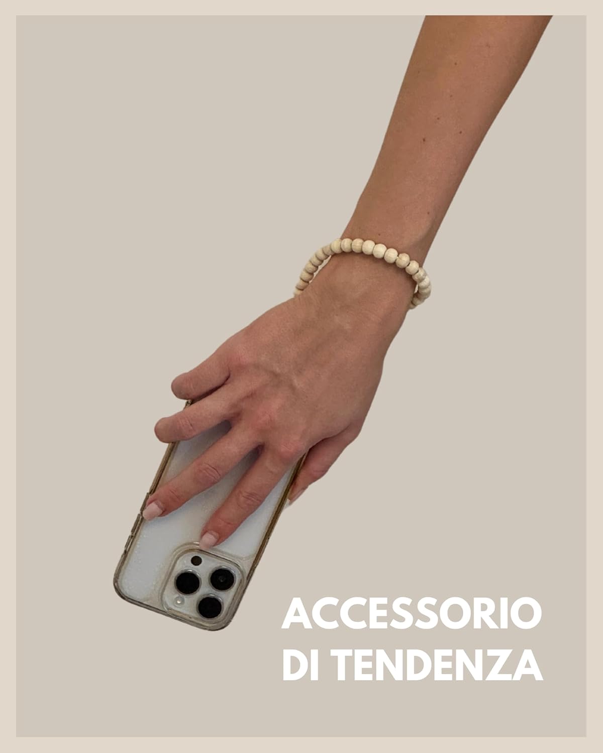 Detalle de GD GOOD.designs catena per cellulare con perline, laccetto da collo universale 130 cm