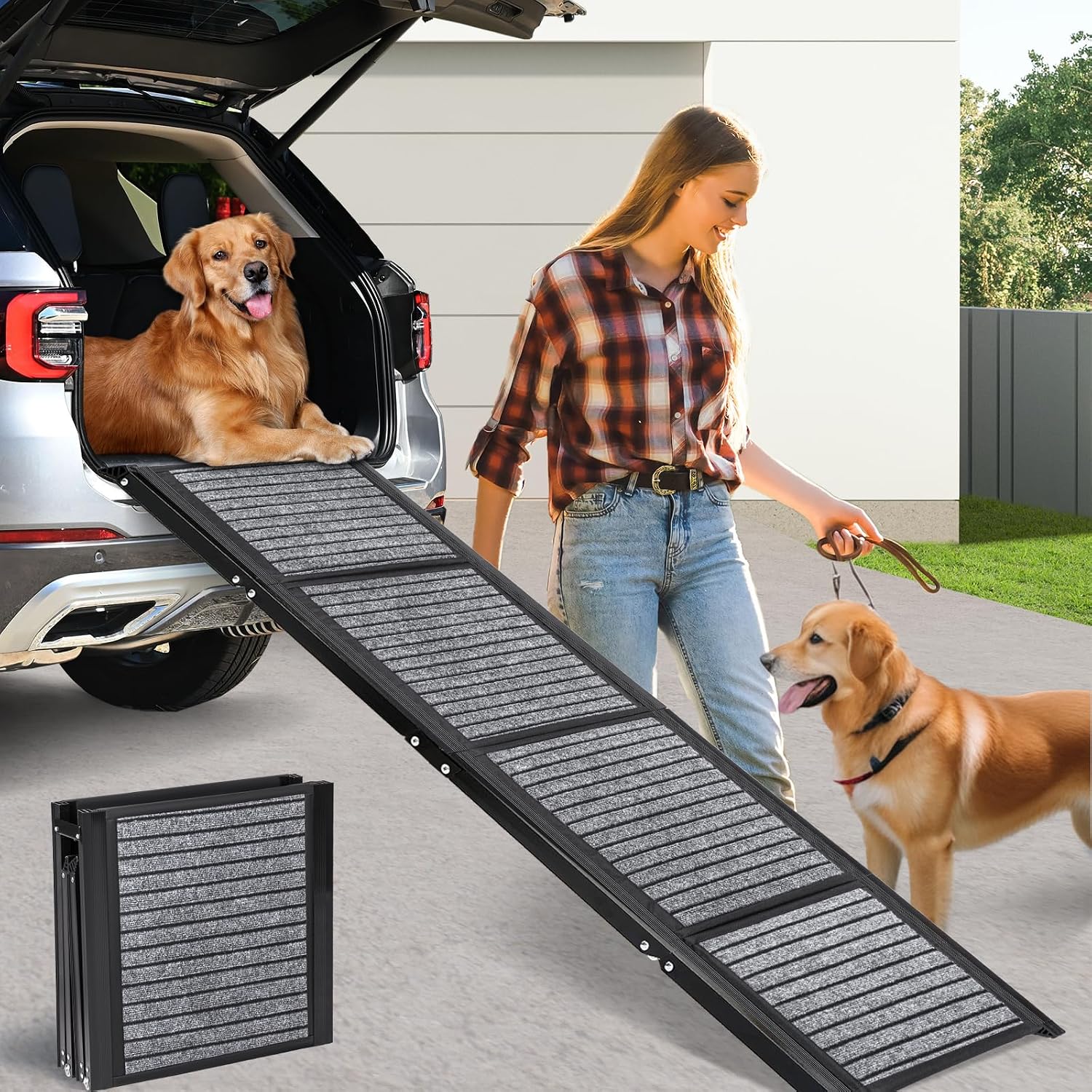 Detalle de Extra Long 170cm Folding Dog Car Ramp 115kg