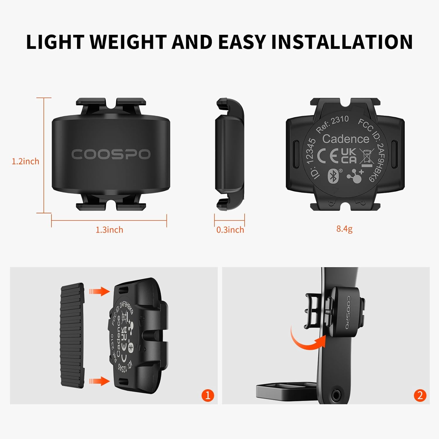 Thumbnail 6 de COOSPO BK9 Cadence & Speed Sensor (Bluetooth 5.0 + ANT+) with IP67 rating and long battery life