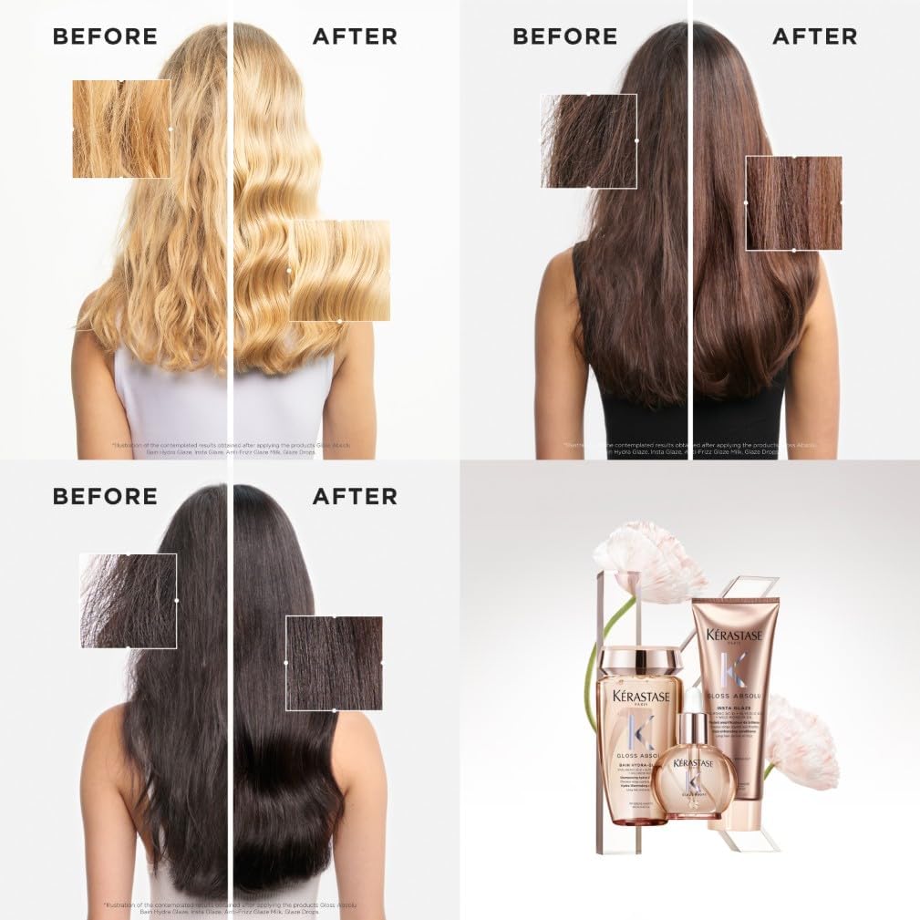 Thumbnail 2 de Kérastase Gloss Absolu Hair Gloss Oil Glaze Drops (Wild Rose) 45ml