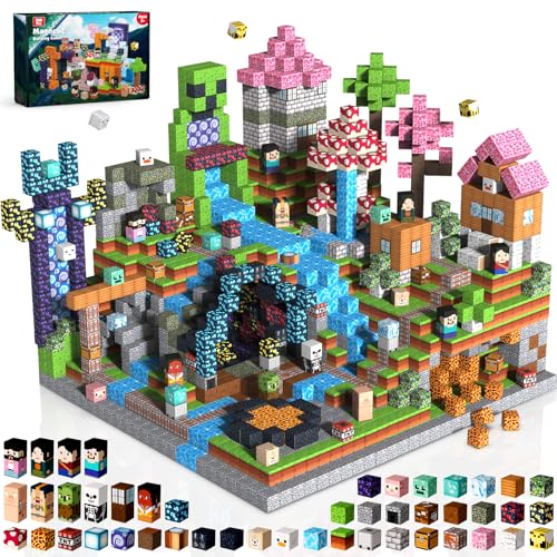 Detalle de Magneverse Bloques Magnéticos de Construcción para Niños (300 Piezas) – Construye Aventuras en Equipo