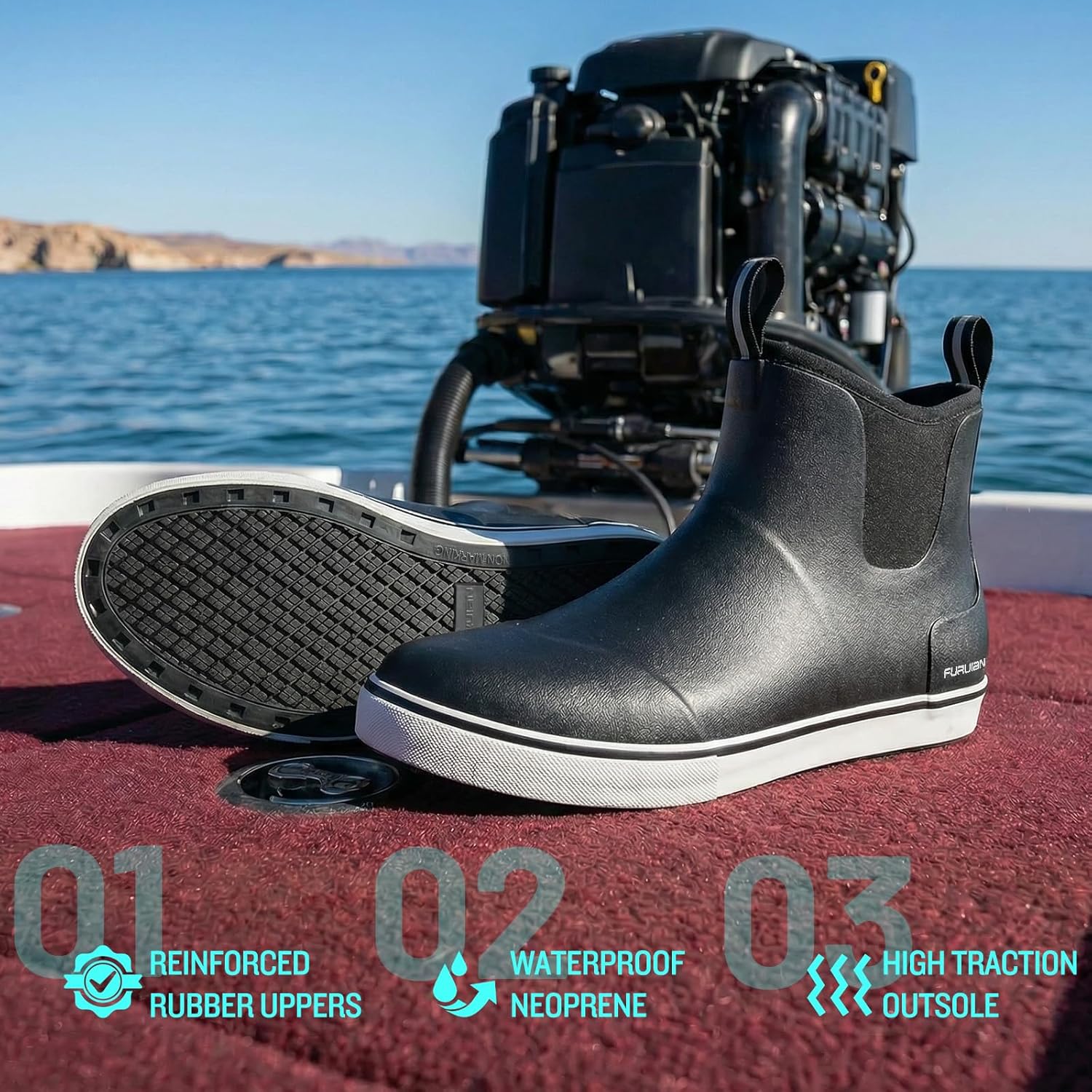 Detalle de Furuian Deck Boots Waterproof Ankle 1in