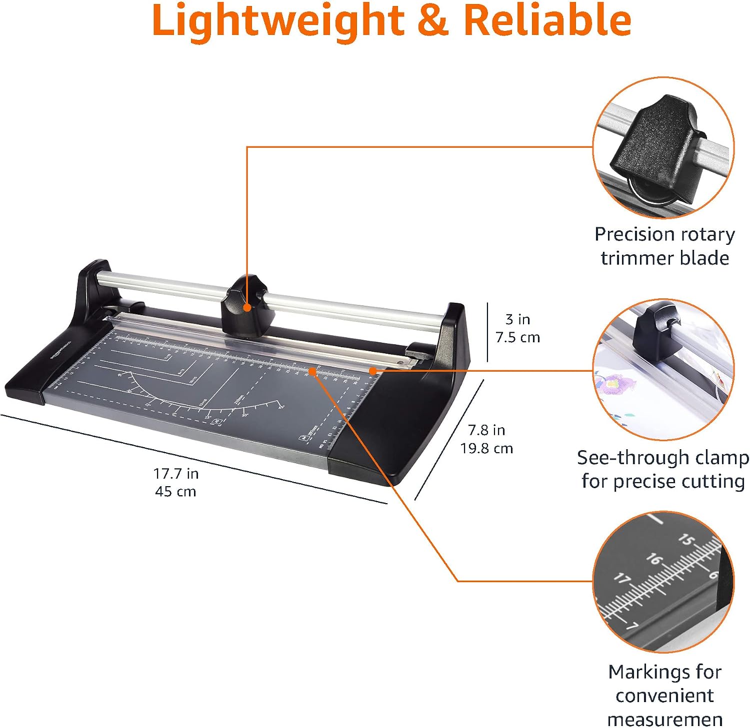Detalle de Amazon Basics roll cutting machine for paper, A4