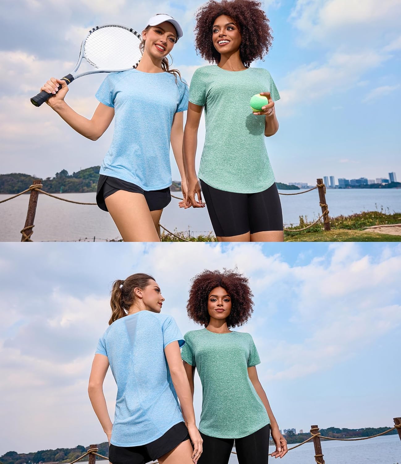 Thumbnail 4 de Sportshirt Damen mit Netz-Design