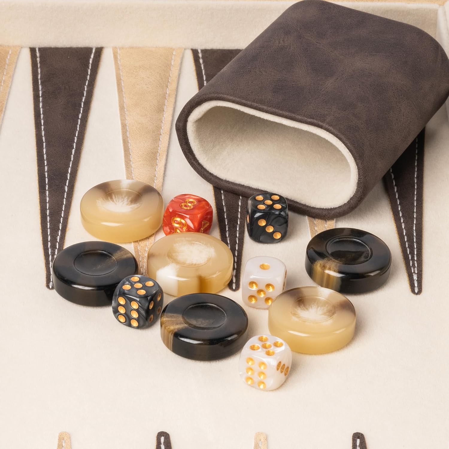 Thumbnail 1 de Lingle Backgammon set 15 inch travel game