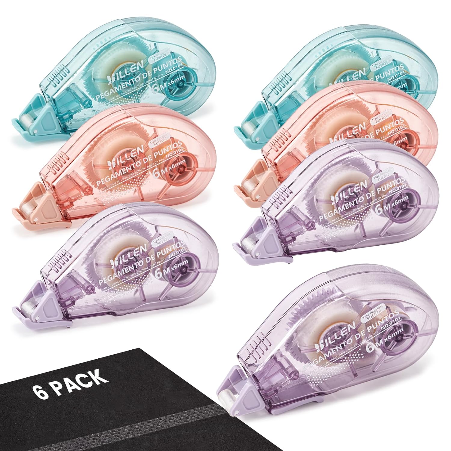 Glue Tape Roller 6 Pack for Scrapbooking