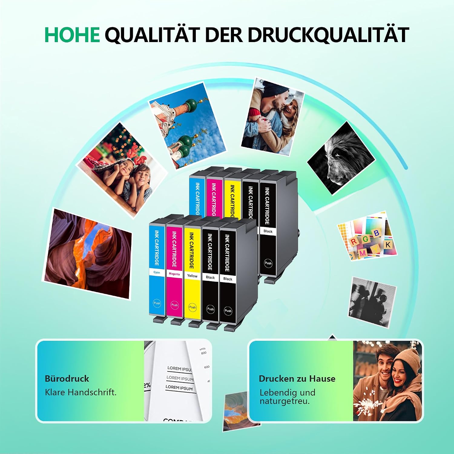 Detalle 2 de NewLift 604XL Druckerpatronen 10er-Pack 🖨