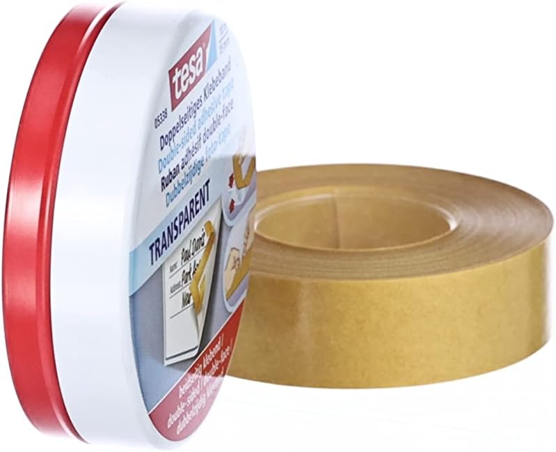 Thumbnail 6 de tesa Doppelseitiges Klebeband extra dünn 10 m × 15 mm – in Metallbox, stark klebend