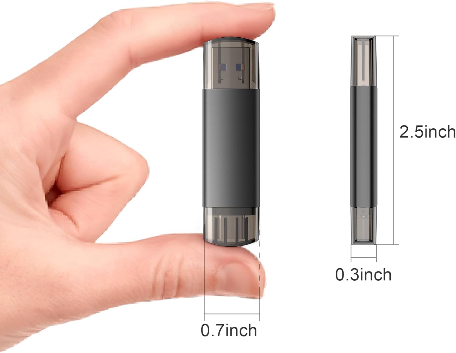 Thumbnail 6 de JOIOT 128GB Dual-Interface USB Flash Drive (USB-A & USB-C) — Compact Data Storage