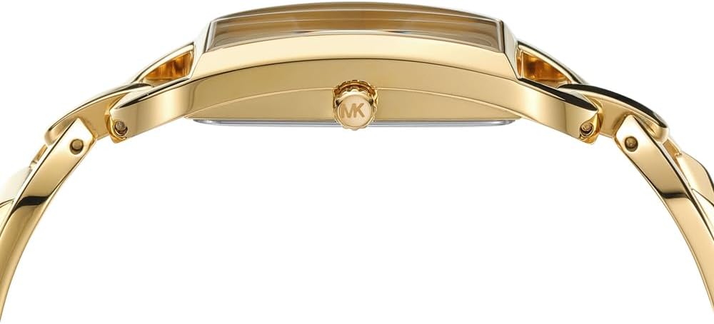 Detalle de Michael Kors Orologio Empire da donna in acciaio inox, cassa rettangolare e movimento al quarzo
