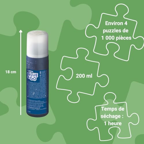 Detalle de Ravensburger Colle Puzzle Liquide 200 ml avec Applicateur – fixation prête à l’emploi pour puzzles en carton