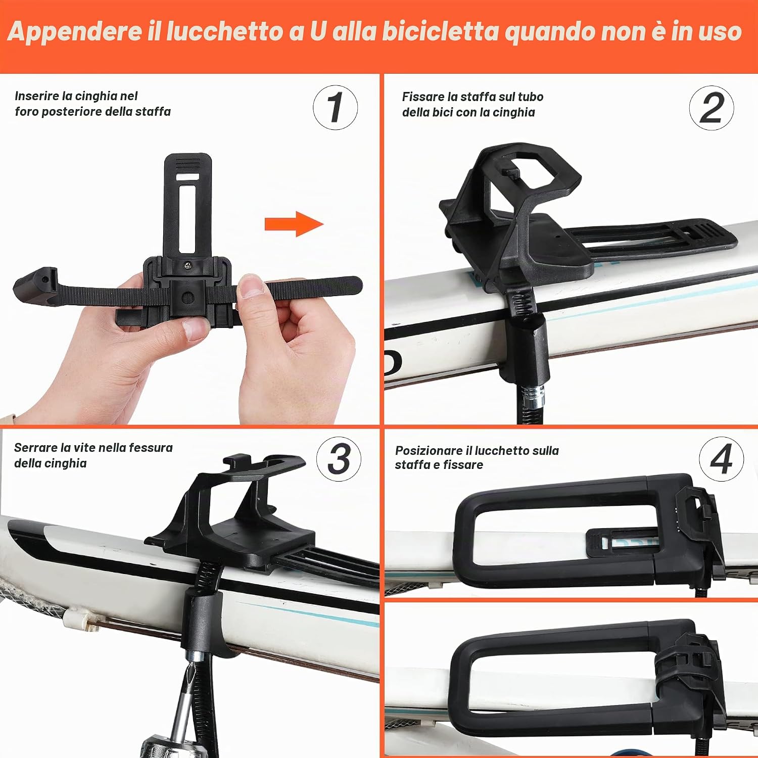 Thumbnail 3 de ValueMax Lucchetto a U per Bicicletta: robusto, pratico e pronto all’uso quotidiano