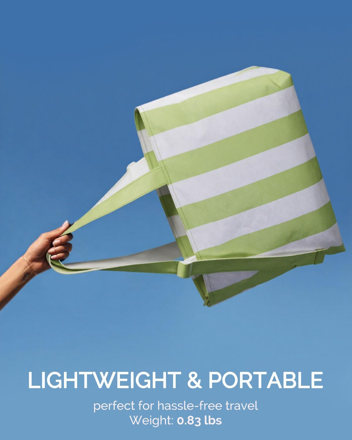Detalle de HOMESPON Sac de Plage Grande Imperméable avec Fermeture Éclair et Poche Humide – Léger et Polyvalent